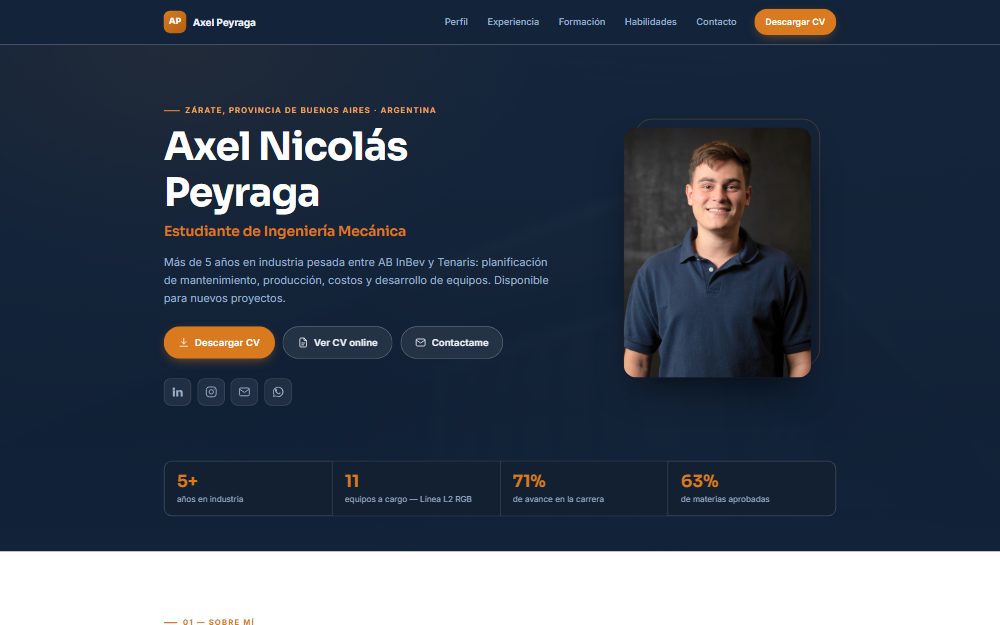 Portafolio profesional de Axel Peyraga